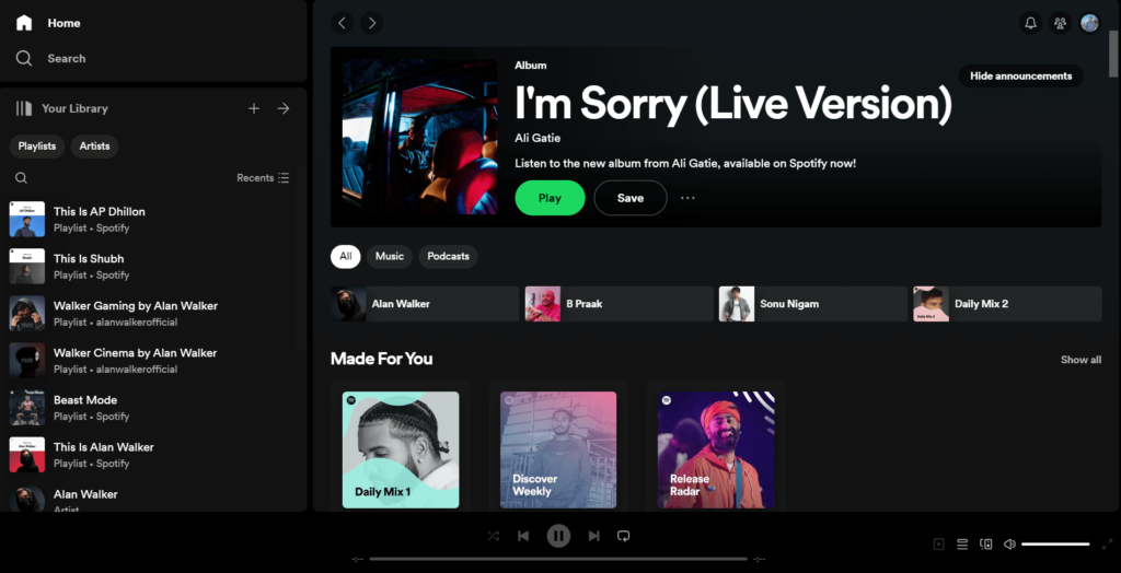 How to Hide Songs on Spotify PC